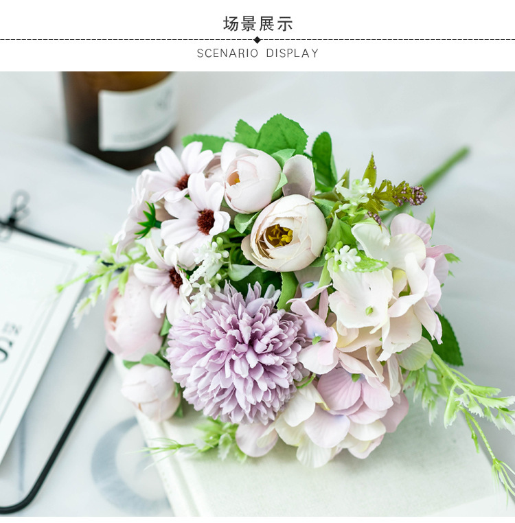 Nordic Ins Artificial Rose Wedding Bouquet Bunches Wedding Shooting Props Floral Wedding ornaments