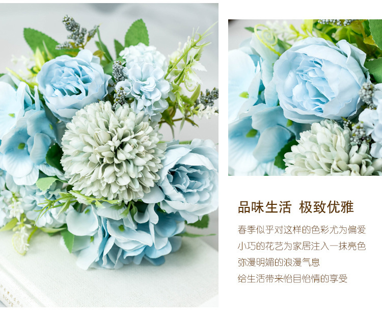 Nordic Ins Artificial Rose Wedding Bouquet Bunches Wedding Shooting Props Floral Wedding ornaments