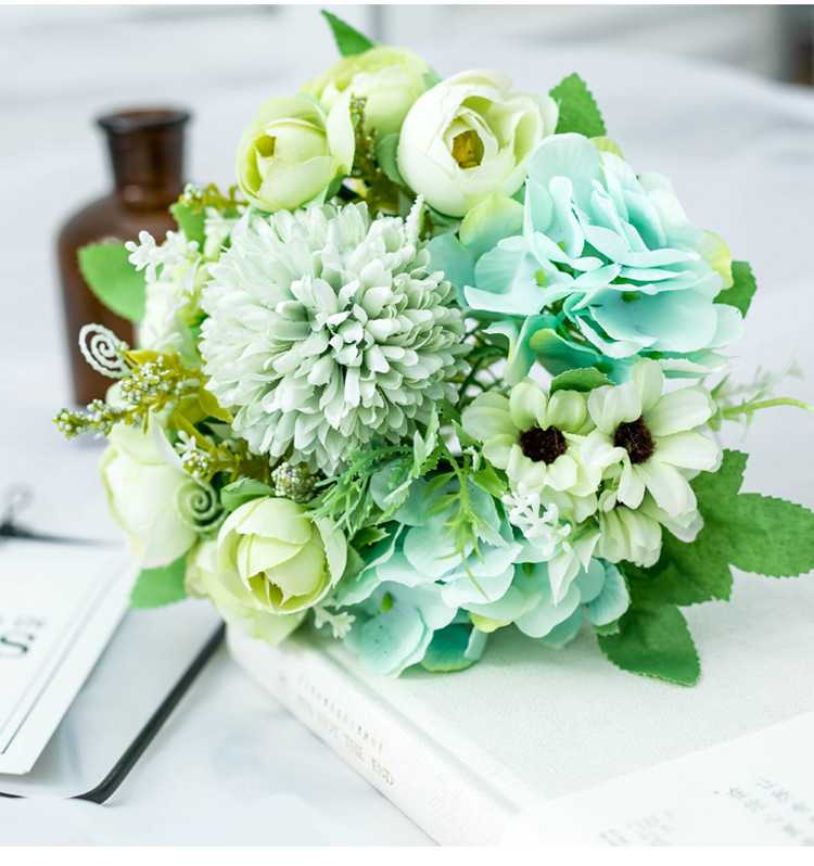 Nordic Ins Artificial Rose Wedding Bouquet Bunches Wedding Shooting Props Floral Wedding ornaments