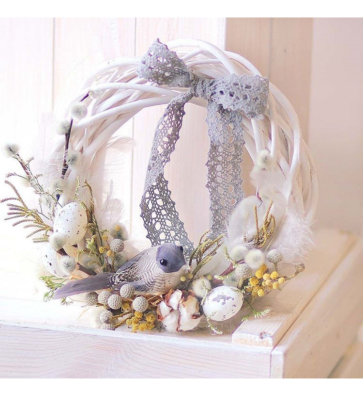 Plaited Crafts Flower Arrangement Garland Wedding Showcase Door Hanging Preserved Fresh Flower Vine Ring Decorations