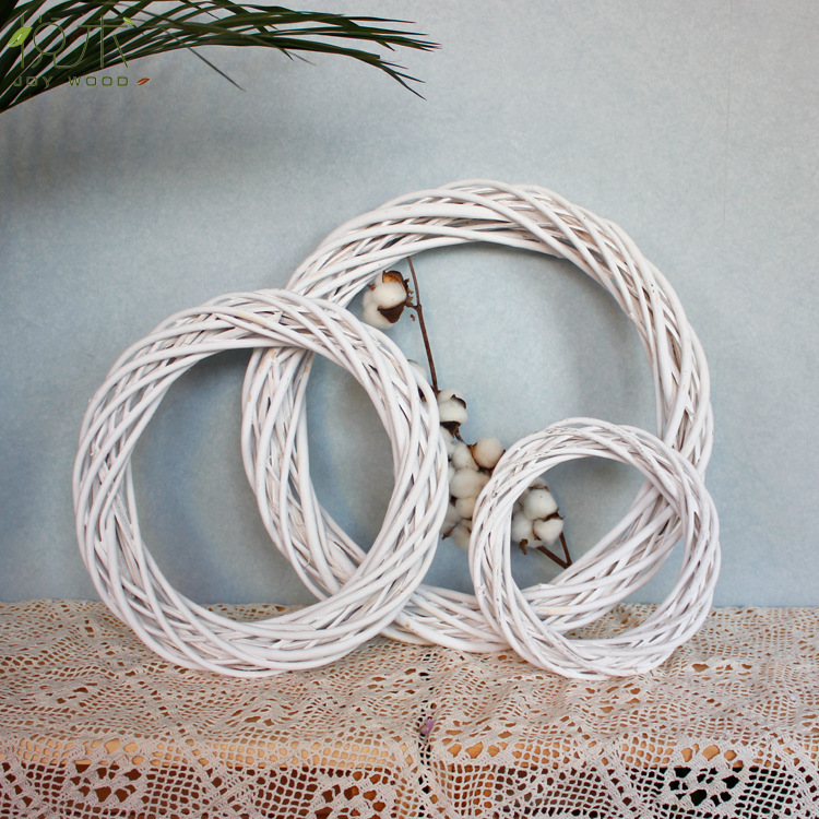 Christmas rattan ring wicker Arts and crafts flower Wedding Window door hanging Immortal Rattan ring souvenir