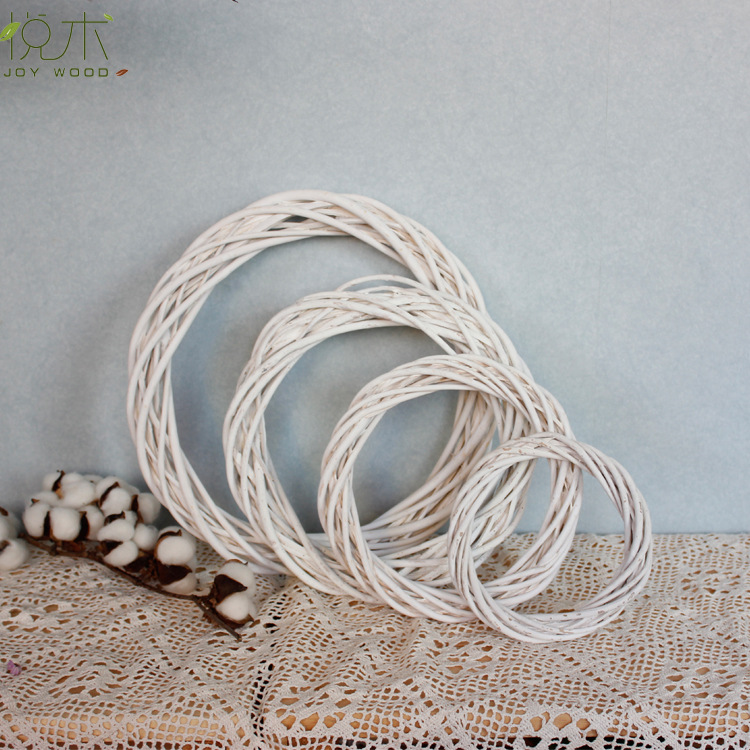 Christmas rattan ring wicker Arts and crafts flower Wedding Window door hanging Immortal Rattan ring souvenir