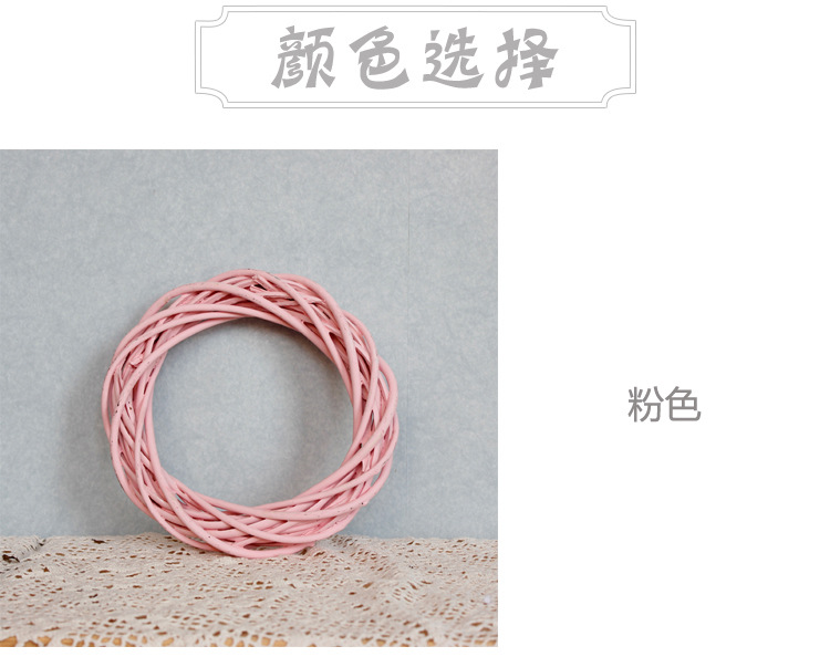 Christmas rattan ring wicker Arts and crafts flower Wedding Window door hanging Immortal Rattan ring souvenir