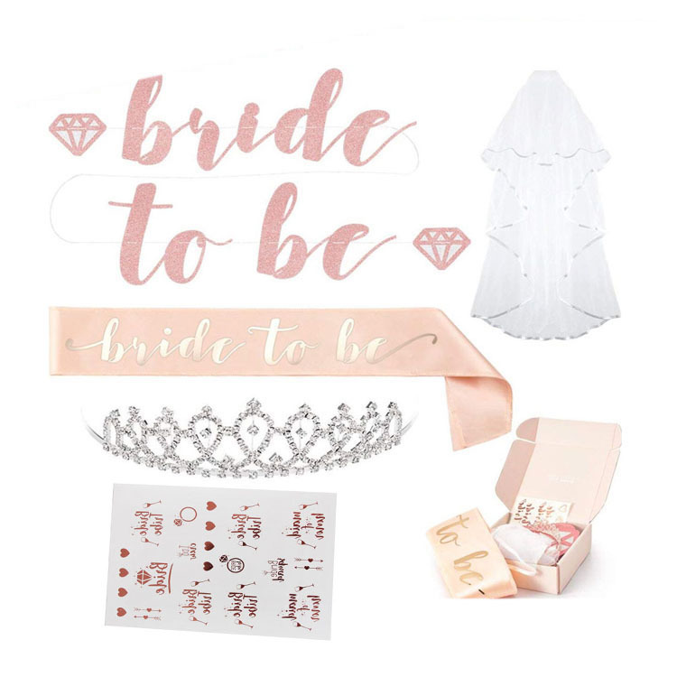 Bridal Wedding Party Decoration 5-Piece Set Bride to Be Bridal J Wedding ornaments