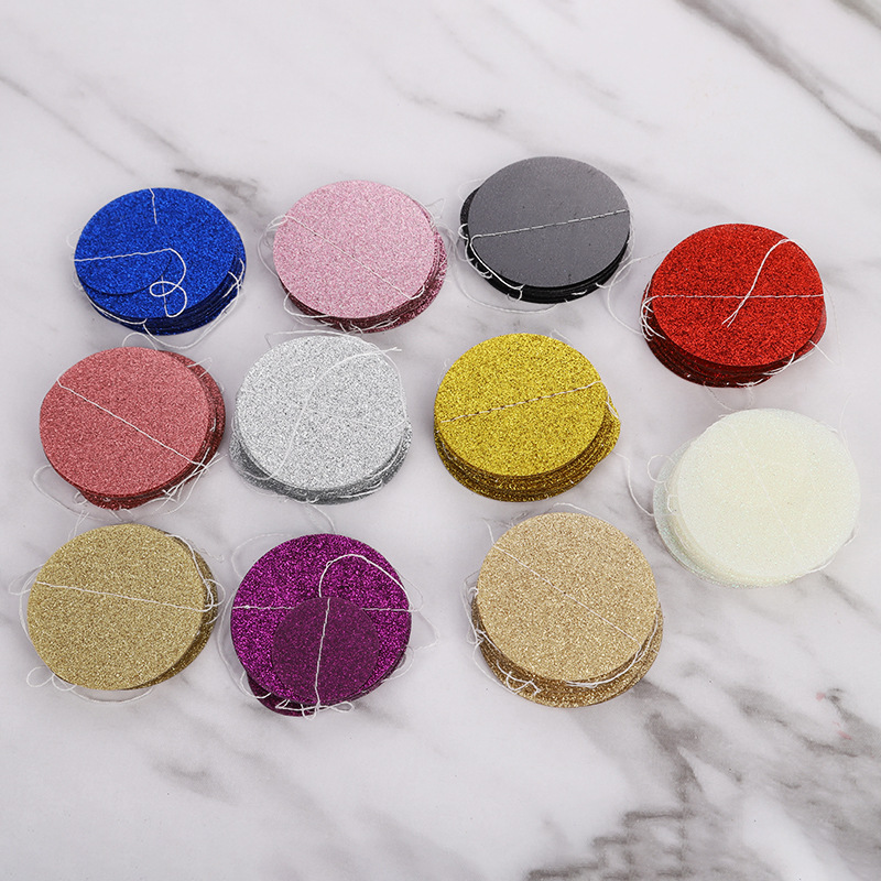 Powder Birthday Wedding Party Home Kindergarten PVC Gold Leaf String Flower round Plate Latte Art Ornaments Creative