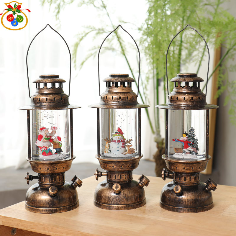 Tiktok Storm Lantern Wedding Lights Vintage Steam Lights Festive European-Style Decorative Ornaments Christmas Crystal Box Xuyuan Storm Lantern Crystal