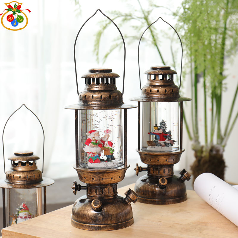 Tiktok Storm Lantern Wedding Lights Vintage Steam Lights Festive European-Style Decorative Ornaments Christmas Crystal Box Xuyuan Storm Lantern Crystal