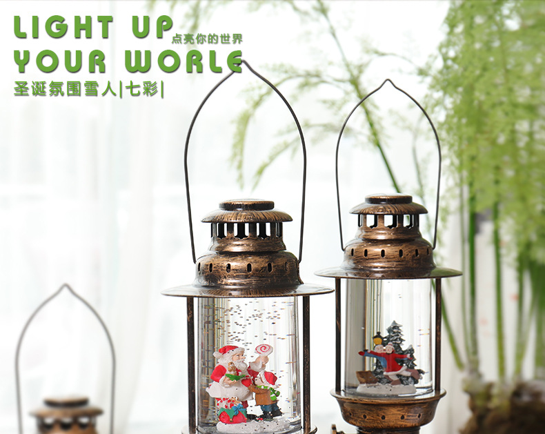 Tiktok Storm Lantern Wedding Lights Vintage Steam Lights Festive European-Style Decorative Ornaments Christmas Crystal Box Xuyuan Storm Lantern Crystal