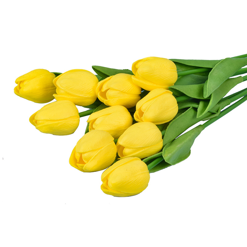Pu Mini Tulip Artificial Flower Wedding Celebration Decoration Silk Flower Home Ornaments Simulation Plant Artificial Flower Factory