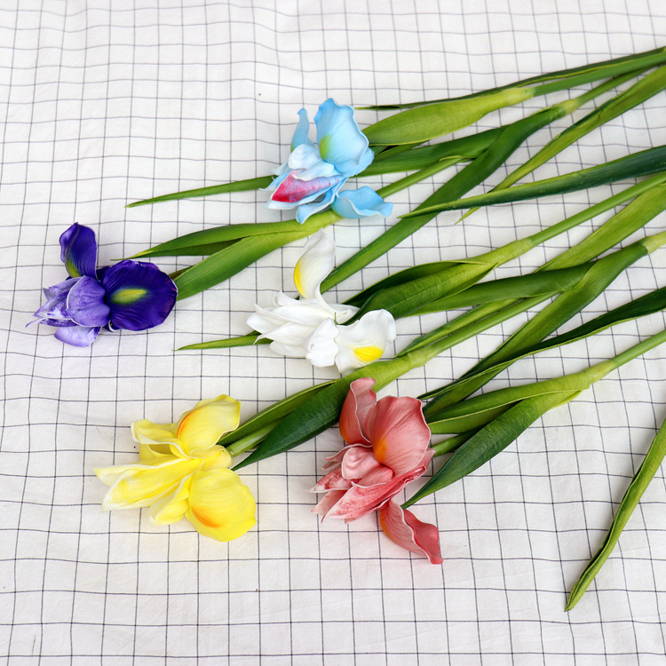 Foreign Trade Export Emulational Flower Decoration Pu Simulation Hand Feeling Irish Iris Tectorum Wedding ornaments