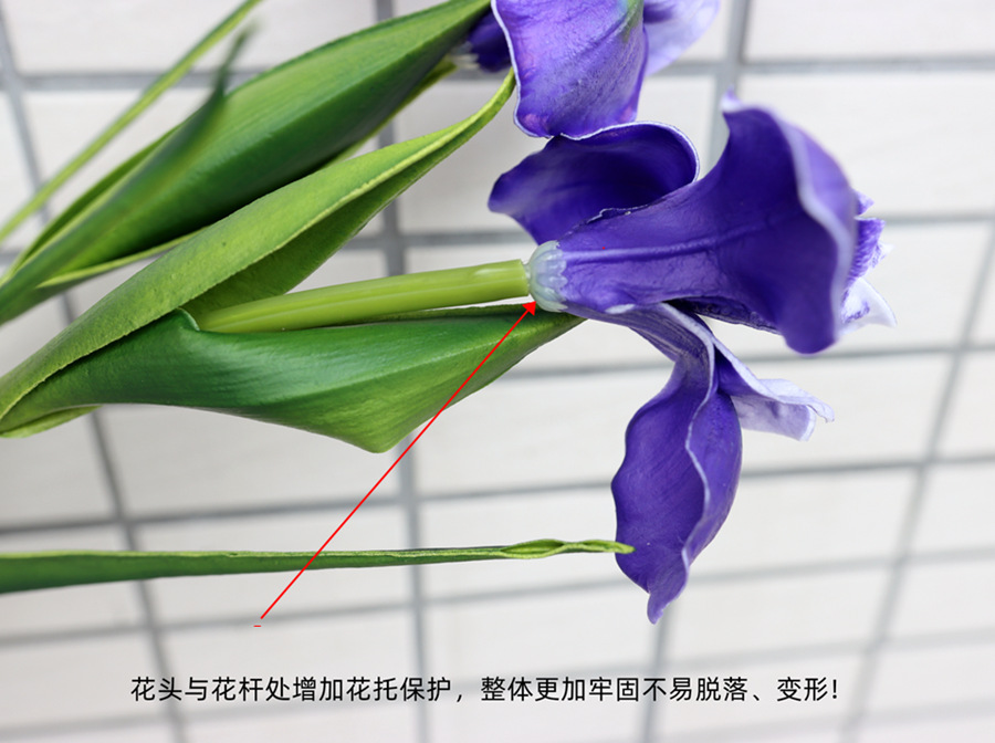 Foreign Trade Export Emulational Flower Decoration Pu Simulation Hand Feeling Irish Iris Tectorum Wedding ornaments