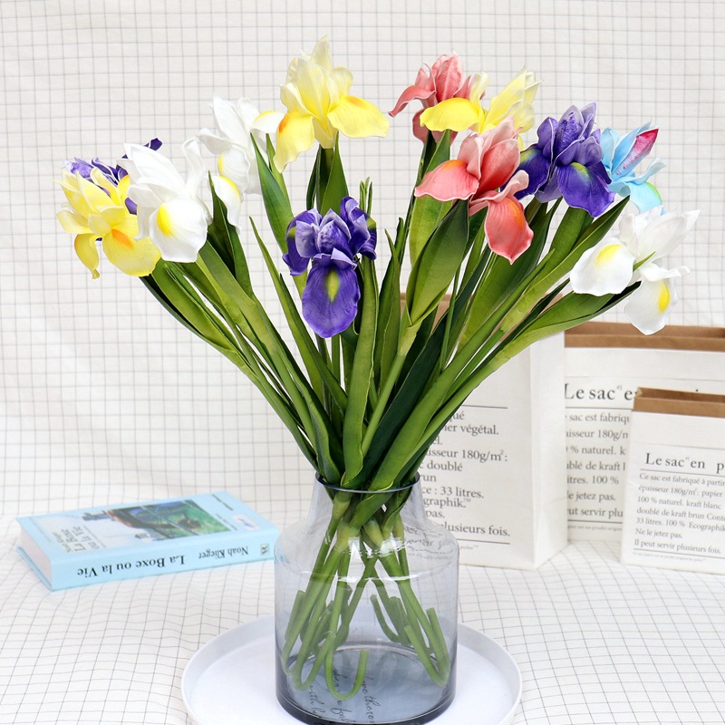 Foreign Trade Export Emulational Flower Decoration Pu Simulation Hand Feeling Irish Iris Tectorum Wedding ornaments