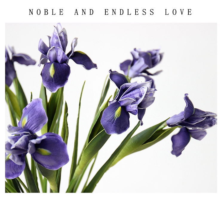 Foreign Trade Export Emulational Flower Decoration Pu Simulation Hand Feeling Irish Iris Tectorum Wedding ornaments