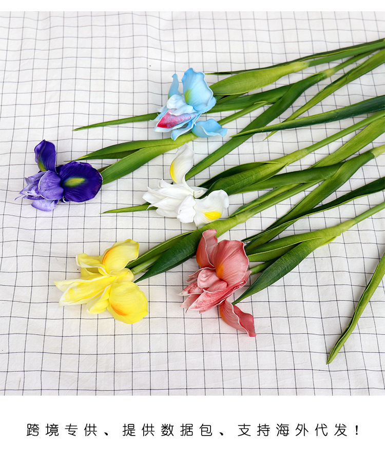 Foreign Trade Export Emulational Flower Decoration Pu Simulation Hand Feeling Irish Iris Tectorum Wedding ornaments