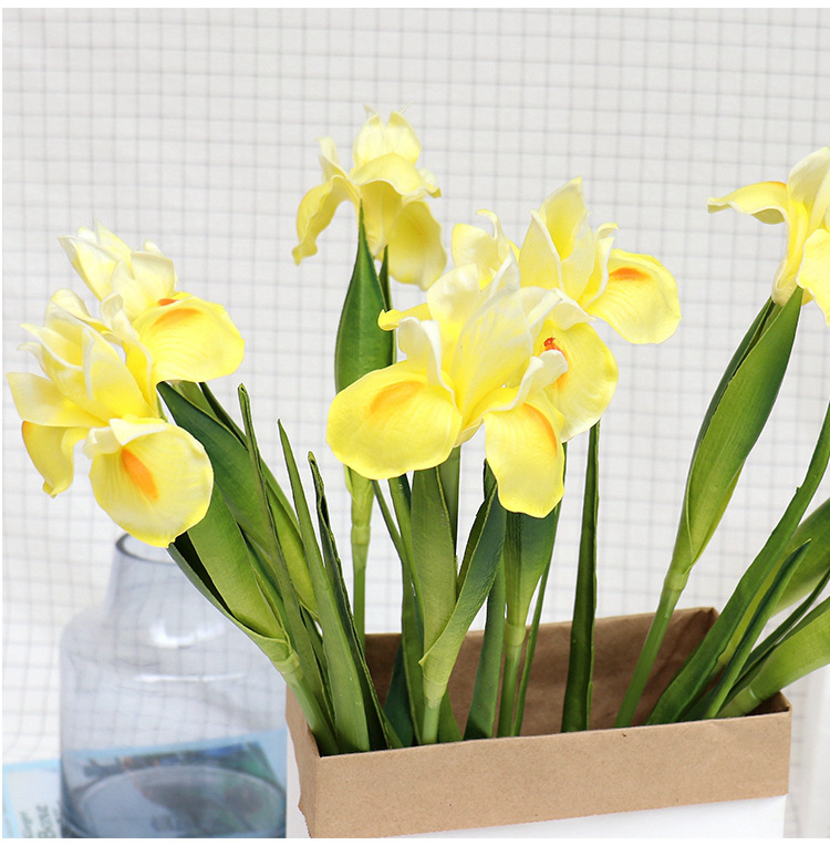 Foreign Trade Export Emulational Flower Decoration Pu Simulation Hand Feeling Irish Iris Tectorum Wedding ornaments