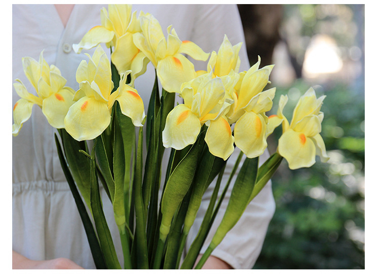 Foreign Trade Export Emulational Flower Decoration Pu Simulation Hand Feeling Irish Iris Tectorum Wedding ornaments
