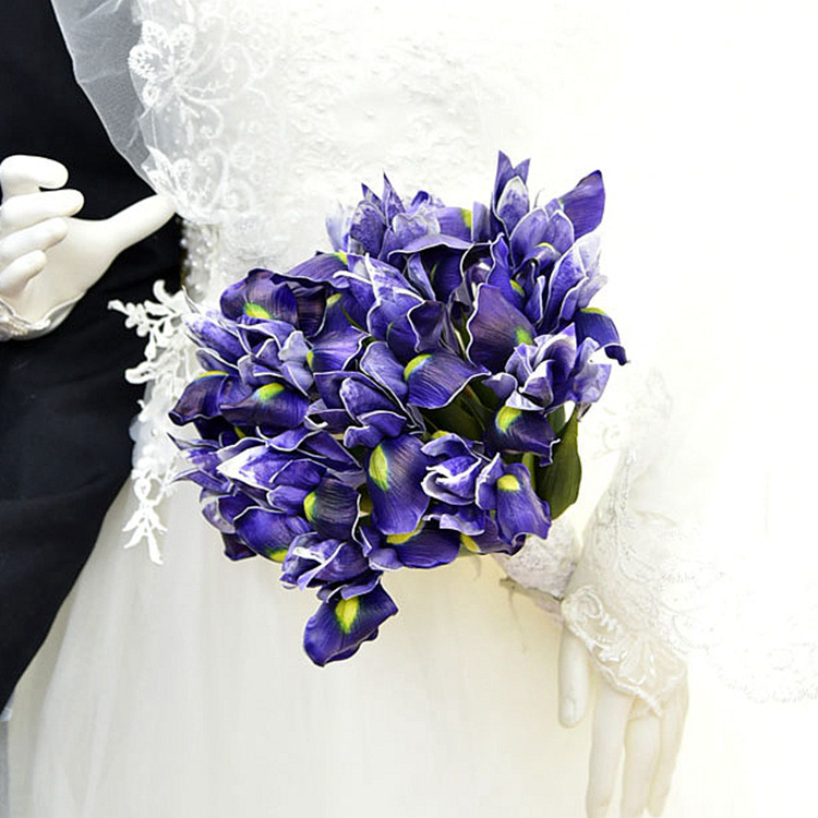 Foreign Trade Export Emulational Flower Decoration Pu Simulation Hand Feeling Irish Iris Tectorum Wedding ornaments