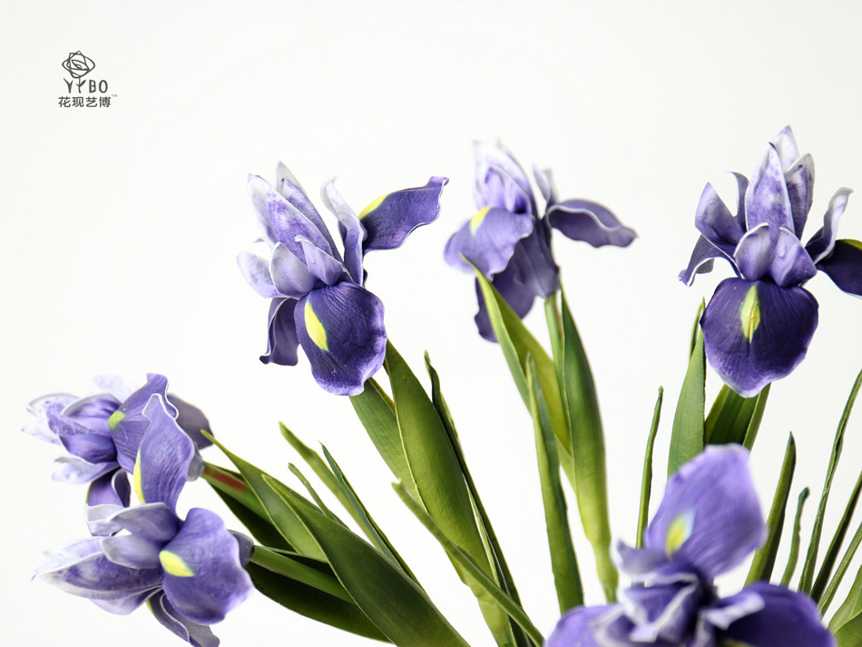 Foreign Trade Export Emulational Flower Decoration Pu Simulation Hand Feeling Irish Iris Tectorum Wedding ornaments