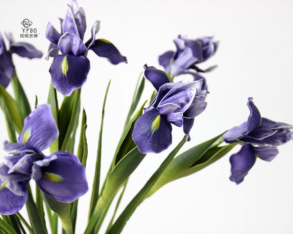 Foreign Trade Export Emulational Flower Decoration Pu Simulation Hand Feeling Irish Iris Tectorum Wedding ornaments
