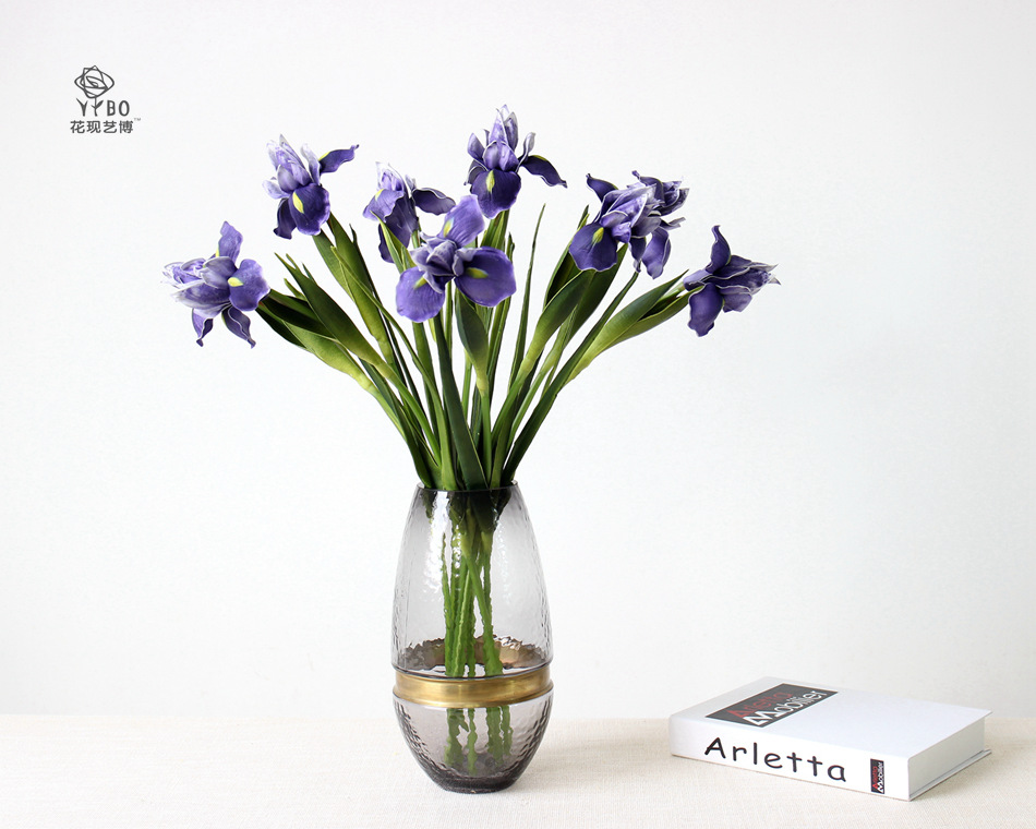 Foreign Trade Export Emulational Flower Decoration Pu Simulation Hand Feeling Irish Iris Tectorum Wedding ornaments