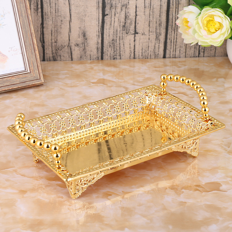 Nordic Coffee Table Fruit Plate Creative Fashion Simple Candy Plate Home Wedding Gift Modern Living Room Metal Ornaments