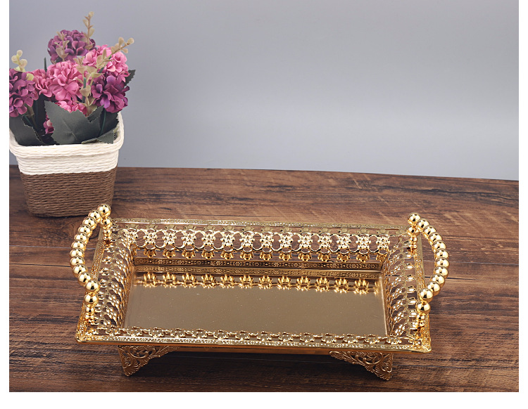 Nordic Coffee Table Fruit Plate Creative Fashion Simple Candy Plate Home Wedding Gift Modern Living Room Metal Ornaments