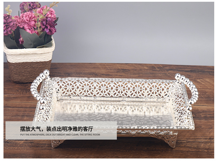 Nordic Coffee Table Fruit Plate Creative Fashion Simple Candy Plate Home Wedding Gift Modern Living Room Metal Ornaments
