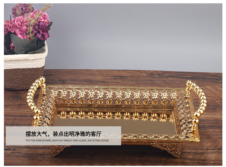 Nordic Coffee Table Fruit Plate Creative Fashion Simple Candy Plate Home Wedding Gift Modern Living Room Metal Ornaments