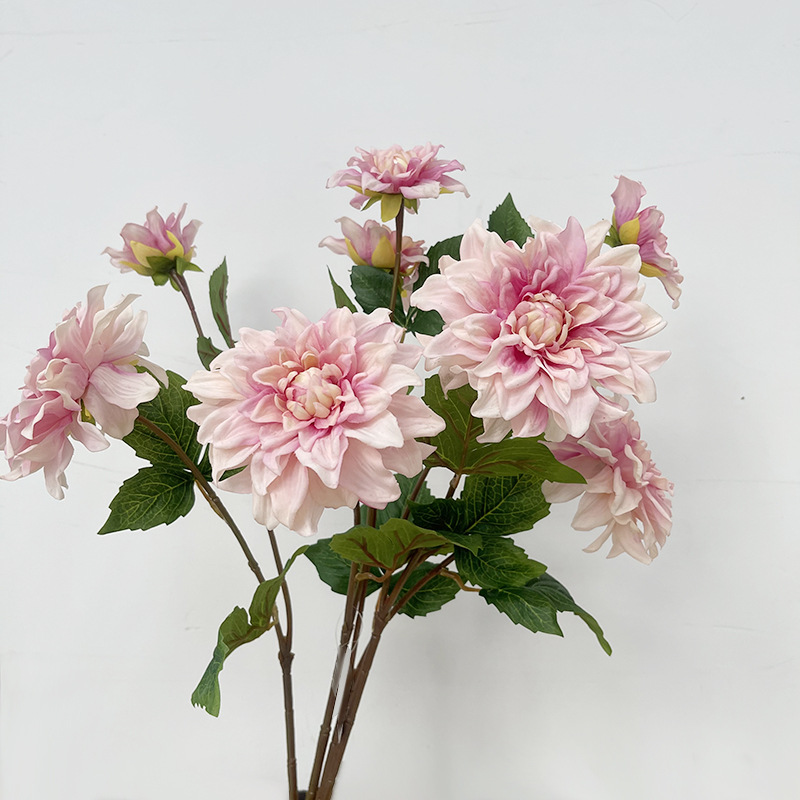 Dahlia ArtificialFake Flower Silk Flower Living Room Flower Arrangement Decoration Wedding Window Decorative Ornaments