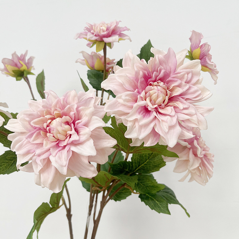 Dahlia ArtificialFake Flower Silk Flower Living Room Flower Arrangement Decoration Wedding Window Decorative Ornaments