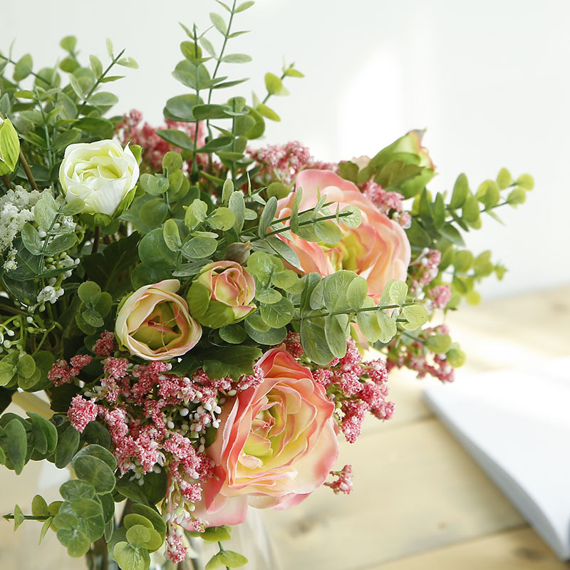 Cross-Border Artificial Flower Wedding Bouquet Holder Artificial Lotus Starry Sky Bouquet Fake Wedding ornaments