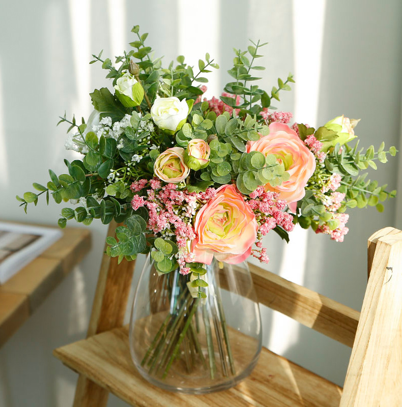Cross-Border Artificial Flower Wedding Bouquet Holder Artificial Lotus Starry Sky Bouquet Fake Wedding ornaments Cross-Border Artificial Flower Wedding Bouquet Holder Artificial Lotus Starry Sky Bouquet Fake Wedding ornaments