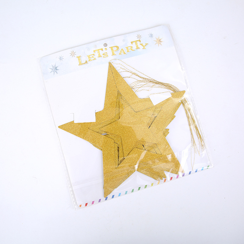 7 Sets of Bracelet Charm Christmas Decoration New Year Christmas Ornaments Wedding FivePointed Star Ceiling Ornaments