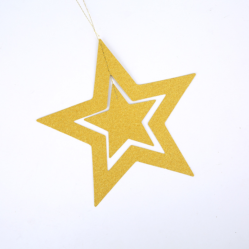 7 Sets of Bracelet Charm Christmas Decoration New Year Christmas Ornaments Wedding FivePointed Star Ceiling Ornaments