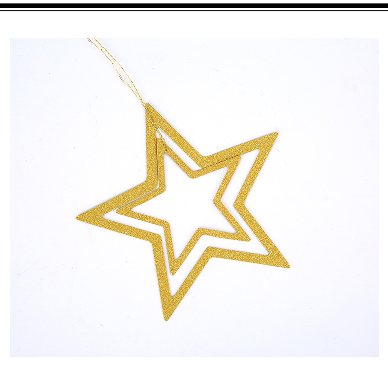 7 Sets of Bracelet Charm Christmas Decoration New Year Christmas Ornaments Wedding FivePointed Star Ceiling Ornaments