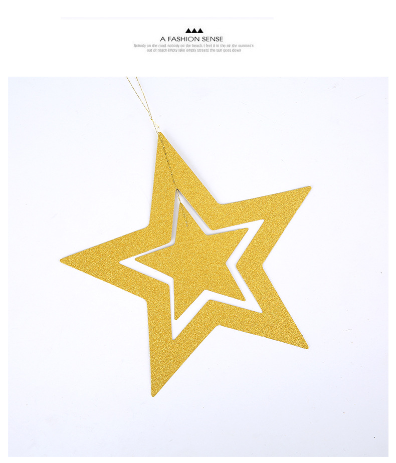 7 Sets of Bracelet Charm Christmas Decoration New Year Christmas Ornaments Wedding FivePointed Star Ceiling Ornaments