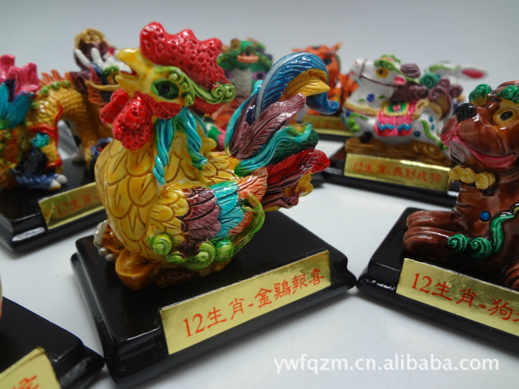 Resin crafts ornaments resin art resin wedding good luck ornament 12 12 Chinese zodiac animals