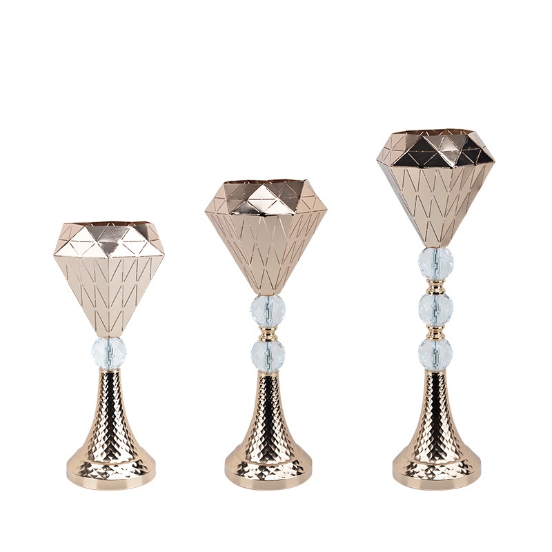 Creative European Metal Vase Wedding Table Ornaments Flower Table Flower Arrangement Decorative Ornament