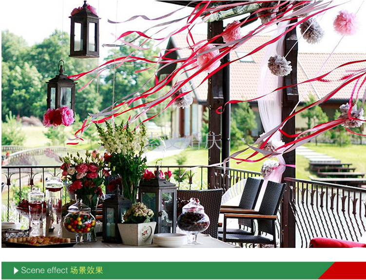 Children's birthday party wedding supplies wedding room decoration paper flower paper flower ball 35cm