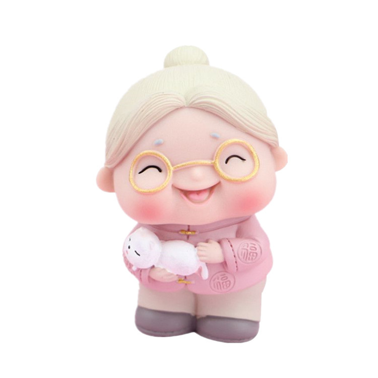 Creative Ornament Cute Old Man Old Lady Cake Ornaments Happy Couples Birthday Cake Decorative Ornaments Wedding Gift