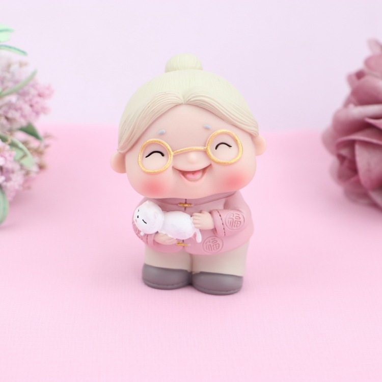 Creative Ornament Cute Old Man Old Lady Cake Ornaments Happy Couples Birthday Cake Decorative Ornaments Wedding Gift