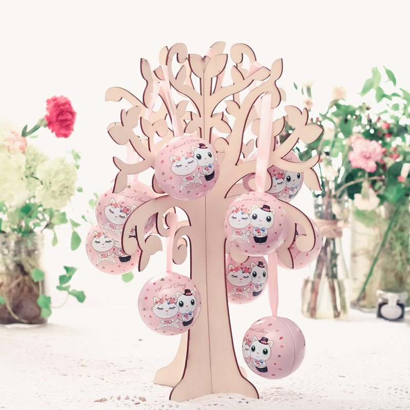 European style creative candy box personality ball box three - dimensional love tree ornaments wedding supplies