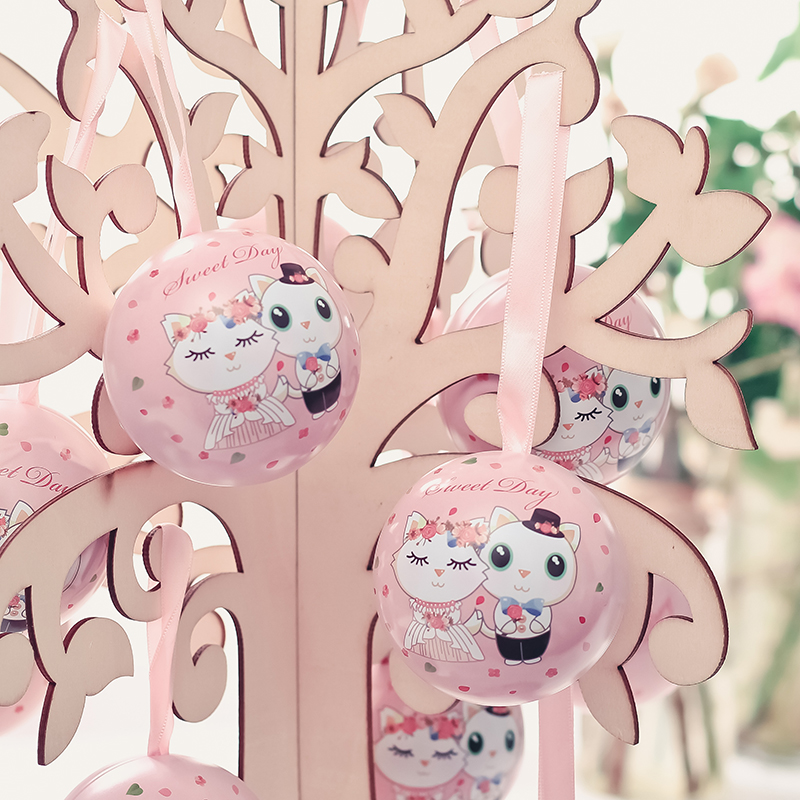 European style creative candy box personality ball box three - dimensional love tree ornaments wedding supplies