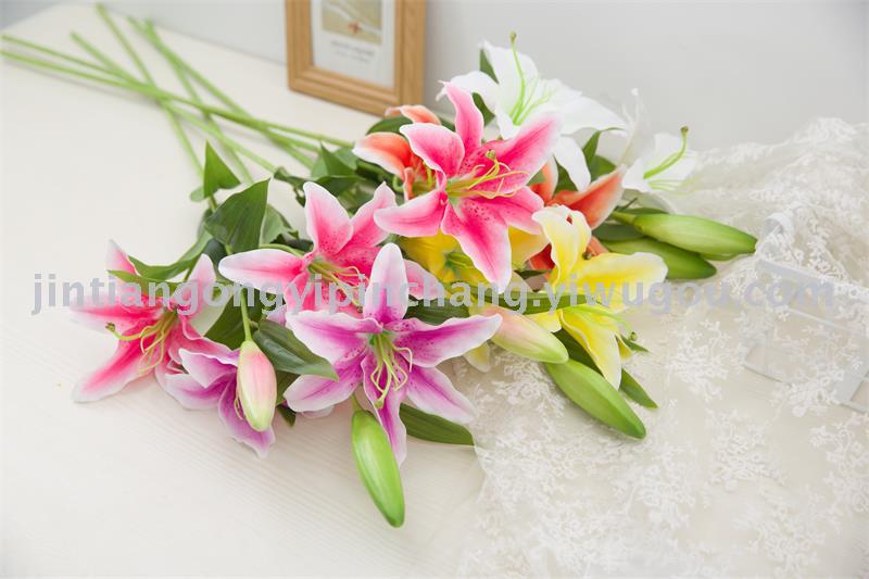 Simulation flower wedding supplies holiday flower Lily home decor Juan flowers ornaments Simulation flower wedding supplies holiday flower Lily home decor Juan flowers ornaments