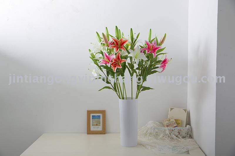 Simulation flower wedding supplies holiday flower Lily home decor Juan flowers ornaments Simulation flower wedding supplies holiday flower Lily home decor Juan flowers ornaments