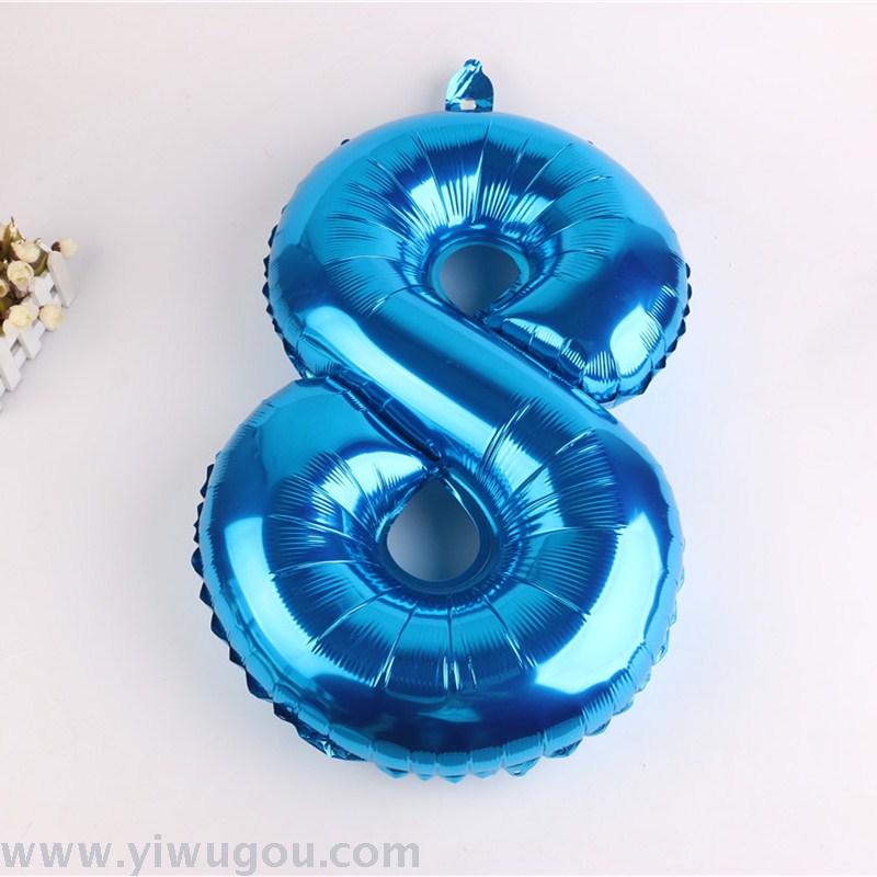 Wedding Supplies Aluminum Balloon New Year's Day Birthday Party Wedding Room Wedding Tie Celebration Arrangement Digital Balloon