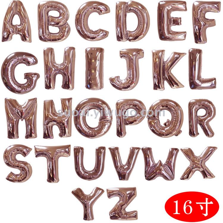 16 \&#034;aluminum film alphabet balloon wholesale aluminum foil balloon birthday party wedding supplies New Year alphabet