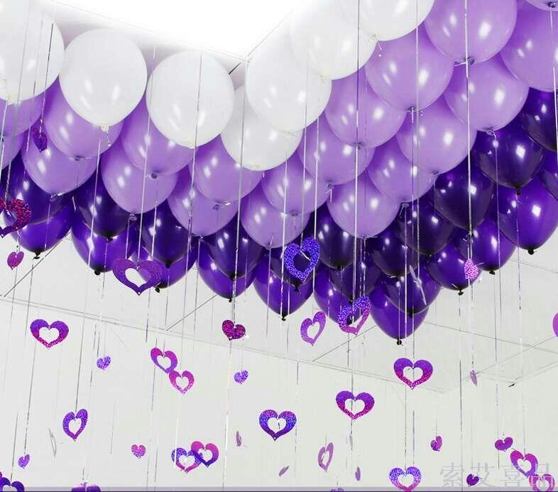 Wedding supplies wedding room decorated birthday party balloon wedding decoration set rain pendant heart