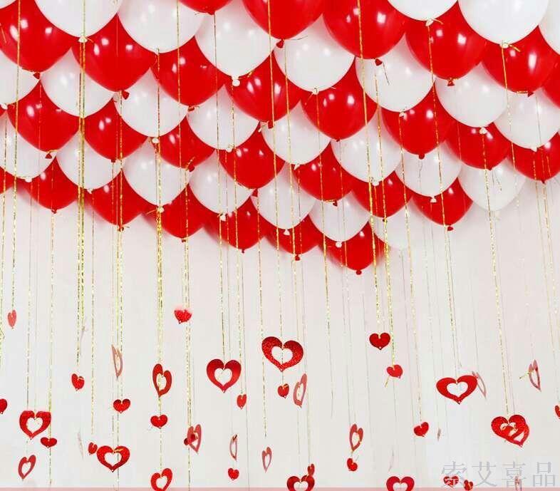 Wedding supplies wedding room decorated birthday party balloon wedding decoration set rain pendant heart Wedding supplies wedding room decorated birthday party balloon wedding decoration set rain pendant heart