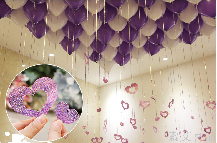 Wedding supplies wedding room decorated birthday party balloon wedding decoration set rain pendant heart Wedding supplies wedding room decorated birthday party balloon wedding decoration set rain pendant heart